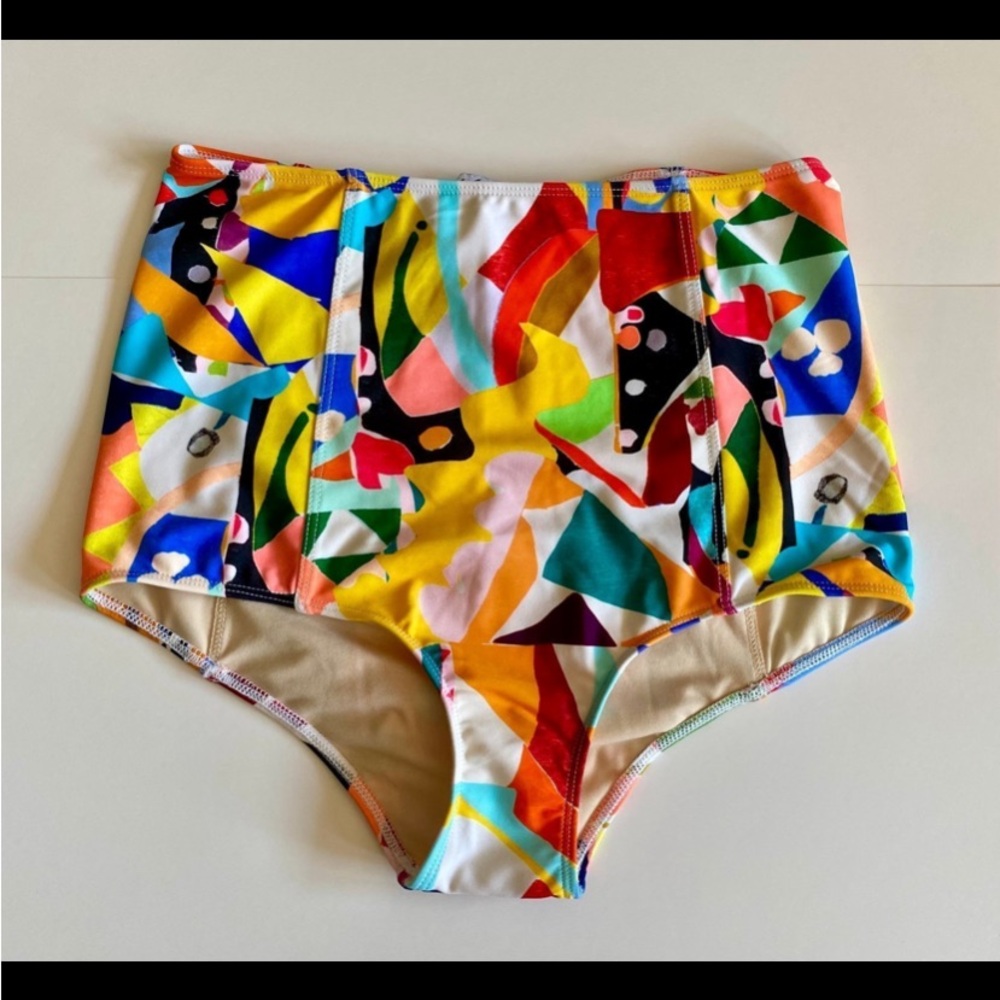Kortni Jeane Colorful High-Waisted Bikini Bottom